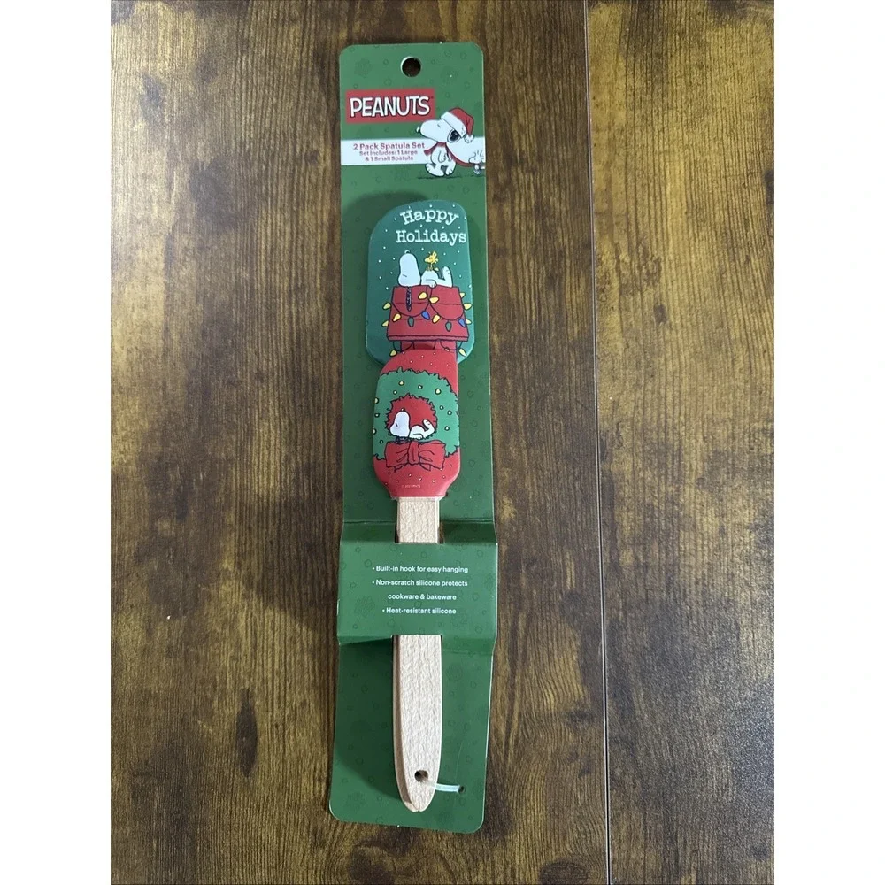 Peanuts Snoopy Spatula Kitchen Set Christmas Happy Holidays - 2 Pack